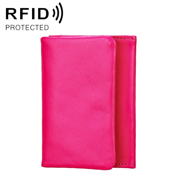 2031 Antimagnetic RFID Multifunctional Women Lock Buckle Large Capacity Hand Wallet with Card Slots (Rose Red) - Immagine 1