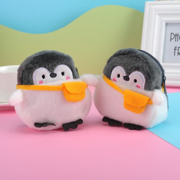 2pcs Cute Little Penguin Coin Purse Lipstick Data Cable Bag(9x8.5x4cm) - Immagine 1