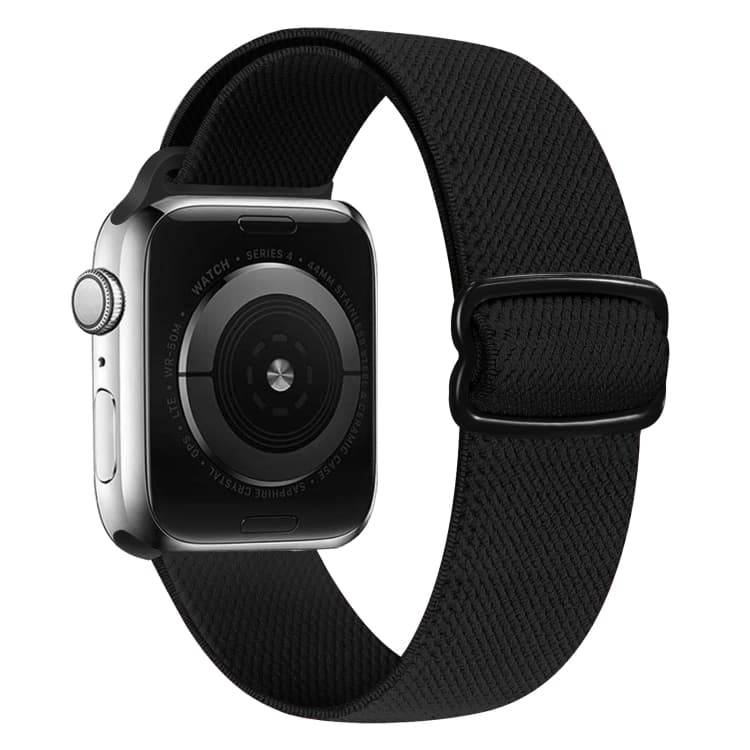 8-shaped Buckle Nylon Watch Band For Apple Watch Series 9&8&7 41mm / SE 3&SE 2&6&SE&5&4 40mm / 3&2&1 38mm(Black) - Immagine 1