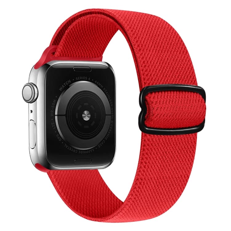 8-shaped Buckle Nylon Watch Band For Apple Watch Series 9&8&7 41mm / SE 3&SE 2&6&SE&5&4 40mm / 3&2&1 38mm(Red) - Immagine 1
