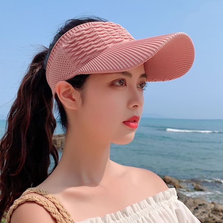 Cappello da sole sportivo da donna 8010 con visiera, per studenti, rosa - Immagine 1