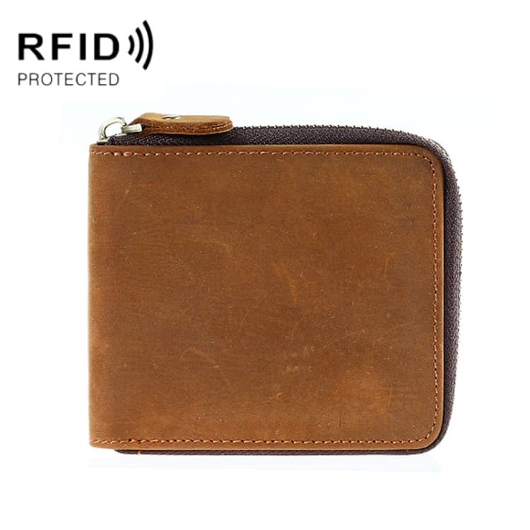 9039 RFID Antimagnetic Leather Zipper Wallet(Horizontal 4) - Immagine 1