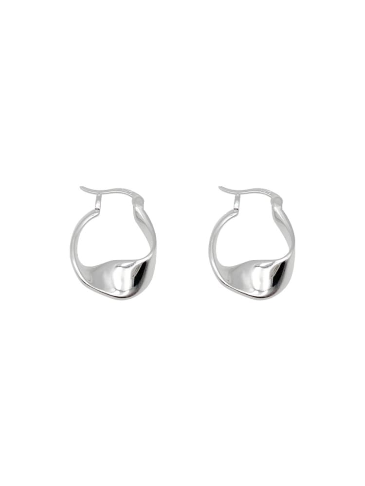 Orecchini retrò in argento 925 a forma geometrica twist temperamento (Argento) - Immagine 1