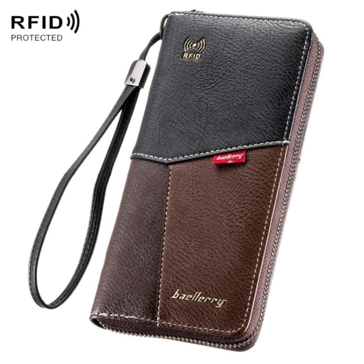 Baellerry C3165 Men Long Wallet Business RFID Anti-Theft Multi-Card Holder(Black) - Immagine 1