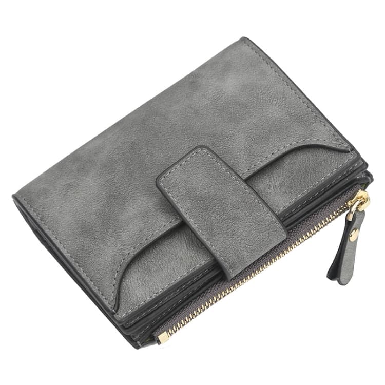 Baellerry Large Capacity Ladies Short Wallet Multifunctional Multi-card Coin Purse(Smoke Gray) - Immagine 1