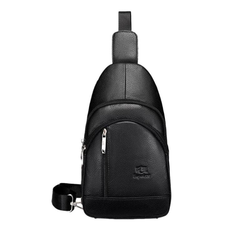Bapaikce 1161 Men Casual Chest Bag Wear-Resistant Large-Capacity Single Shoulder Crossbody Bag(Black) - Immagine 1
