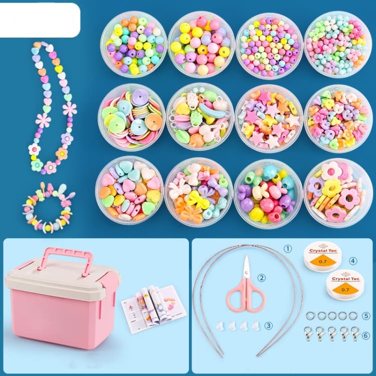 Beaded Educational Toys DIY Jewelry Material Set For Children 12 Cups of Dream Maca - Immagine 1