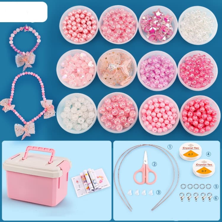 Beaded Educational Toys DIY Jewelry Material Set For Children 12 Cups of Love of Mermaids - Immagine 1