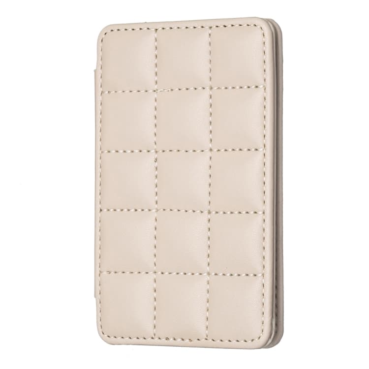 BFK01 Grid Pattern Card Bag Mobile Phone Back Sticker(Beige) - Immagine 1