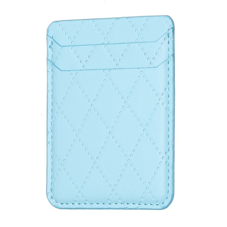 BFK11 Diamond Lattice Card Bag Mobile Phone Back Sticker(Blue) - Immagine 1