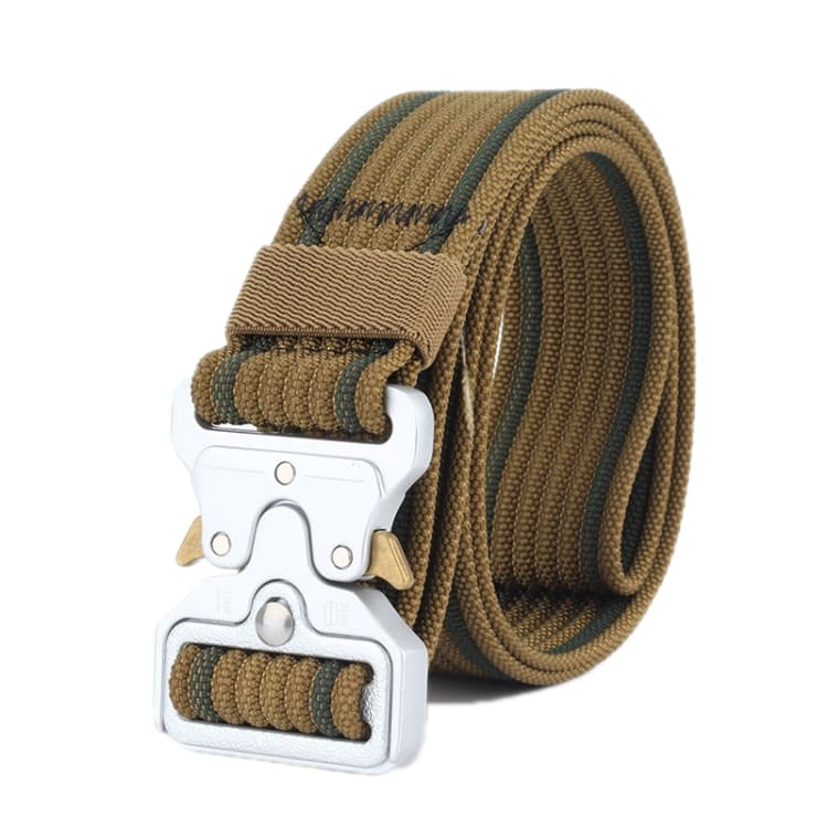 Cintura in nylon intrecciato con fibbia a sgancio rapido (Marrone Lupo) - Immagine 1