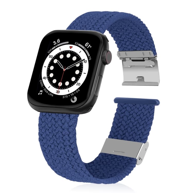 Cinturino per Apple Watch intrecciato in acciaio inossidabile per Apple Watch Series 7 41mm / 6 & SE & 5 & 4 40mm / 3 & 2 & 1 38mm (Blu mare freddo) - Immagine 1