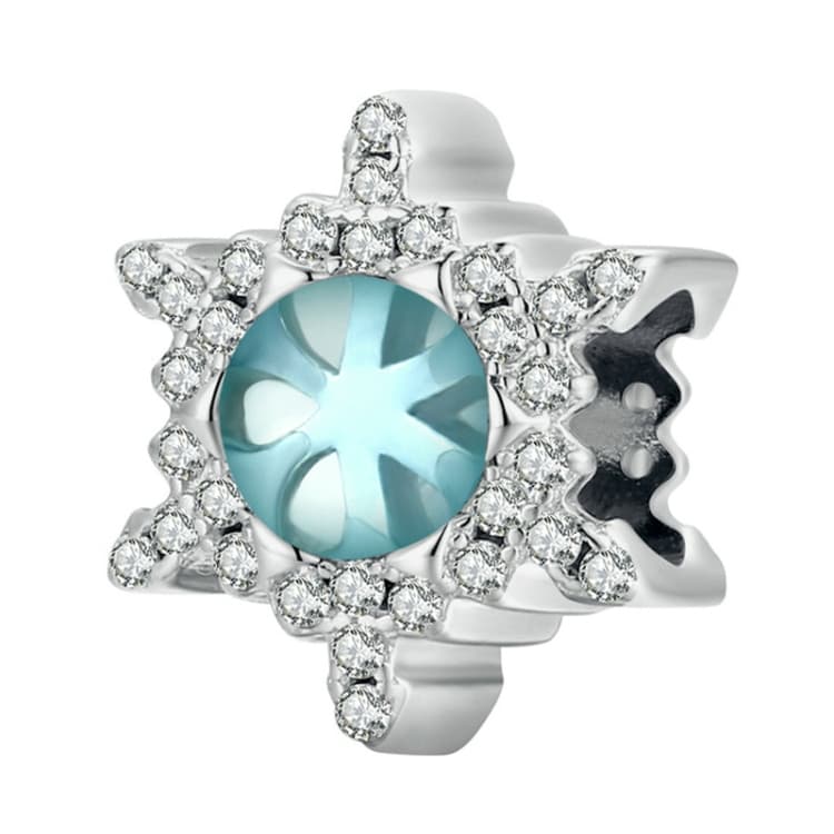 BSC512 Winter Snowflake DIY Bracelet Bead Christmas 925 Silver Bead Accessories - Immagine 1
