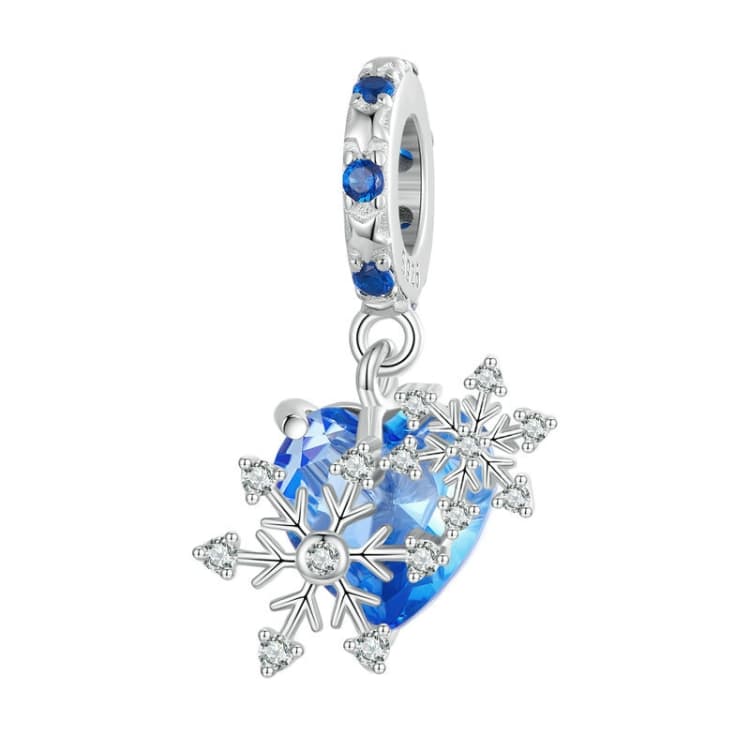 BSC721 Winter Snowflake DIY Bracelet Bead Christmas 925 Silver Bead Accessories - Immagine 1