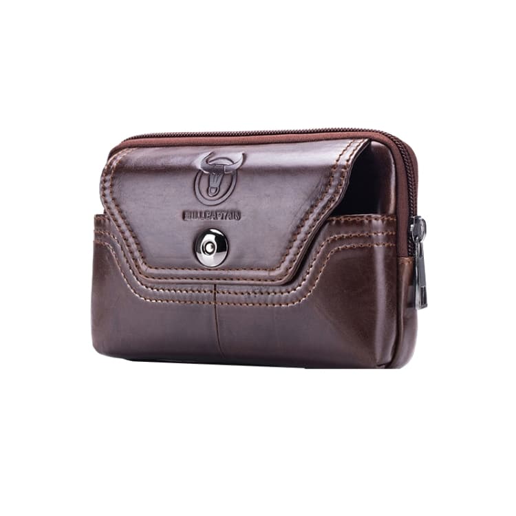 BULL CAPTAIN Leather Multifunctional Waist Bag For Men(Brown-04) - Immagine 1