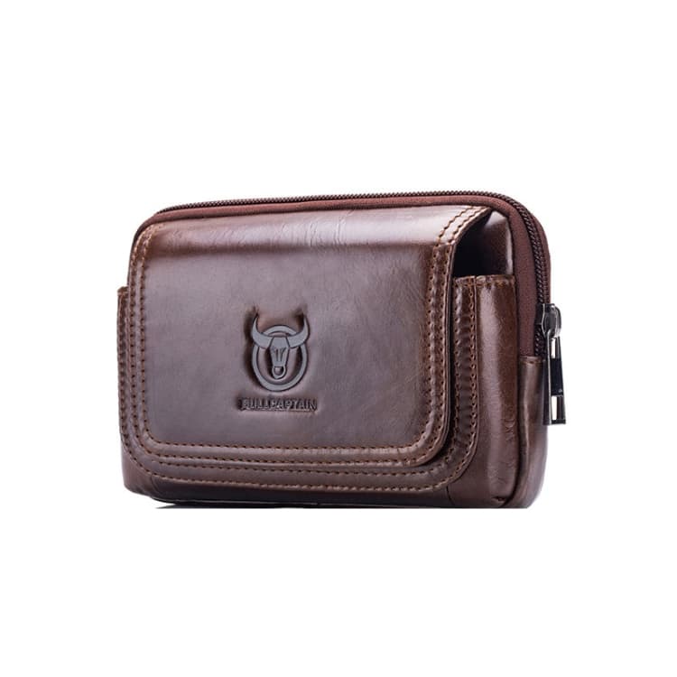 BULL CAPTAIN Leather Multifunctional Waist Bag For Men(Brown-09) - Immagine 1