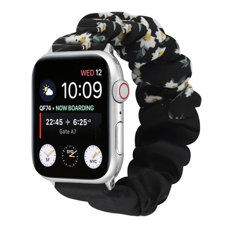 Cinturino per Orologio in Tessuto con Motivo Farfalla per Apple Watch Serie 9&8&7 41mm / SE 3&SE 2&6&SE&5&4 40mm / 3&2&1 38mm - Immagine 1