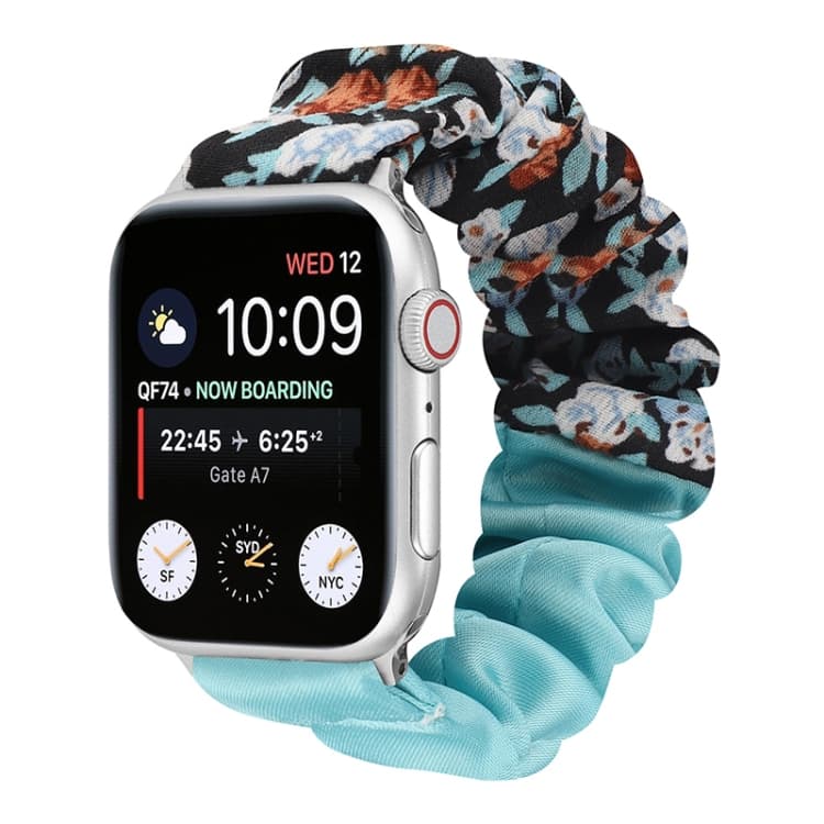 Cinturino per orologio in tessuto con motivo a farfalla per Apple Watch Series 9&8&7 41mm / SE 3&SE 2&6&SE&5&4 40mm / 3&2&1 38mm(J) - Immagine 1