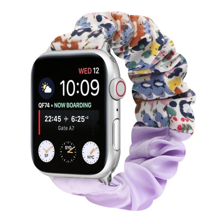 Cinturino per orologio in tessuto con motivo a farfalla per Apple Watch Series 9&8&7 41mm / SE 3&SE 2&6&SE&5&4 40mm / 3&2&1 38mm(R) - Immagine 1