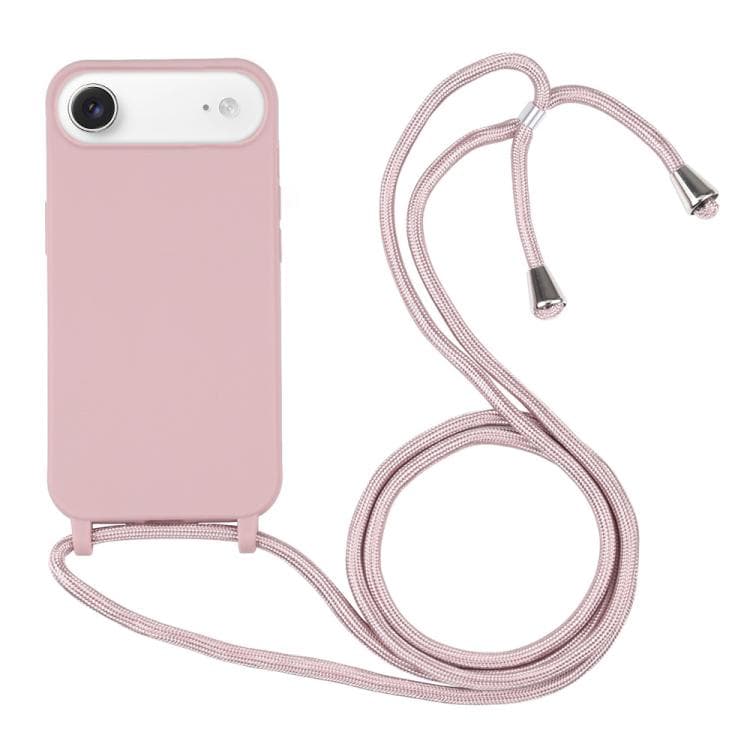 Candy Colors TPU Protective Phone Case with Lanyard For iPhone Air(Rose Gold) - Immagine 1