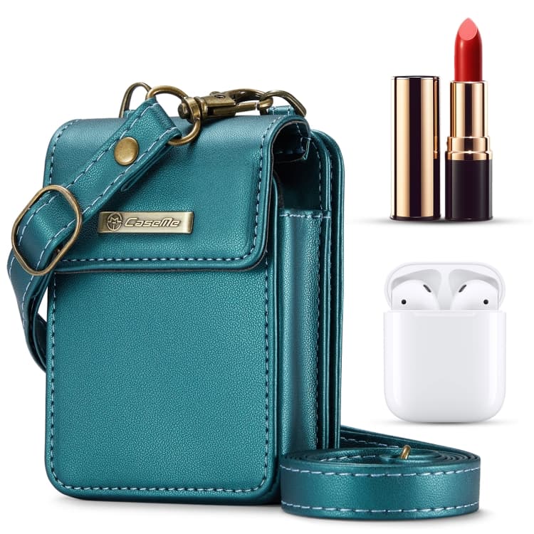 CaseMe Me50 Mini Borsa Universale per Cuffie Apple e Samsung + Rossetto (Verde) - Immagine 1