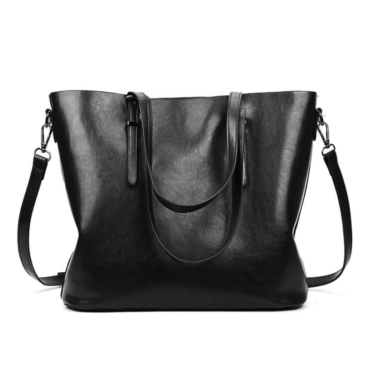 Casual PU Shoulder Bag Ladies Handbag Messenger Bag (Black) - Immagine 1