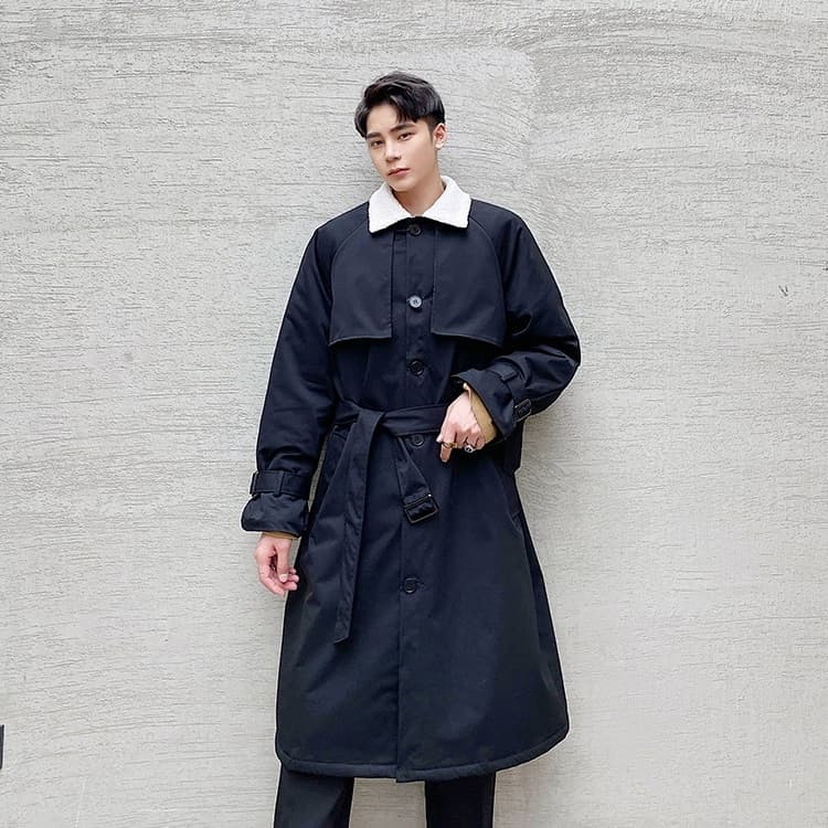 Coat Lamb Hair Lining Mid-length Pie Overcoming Thick Windbreaker - Immagine 1