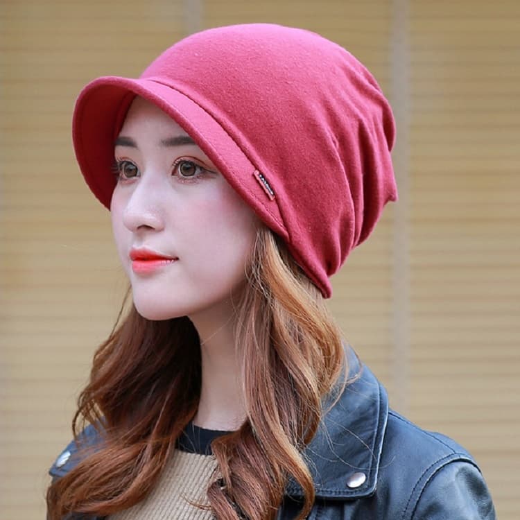 Cotton Hooded Hat Ladies Windproof Multi-purpose Ear Protection Turban Hat - Immagine 1