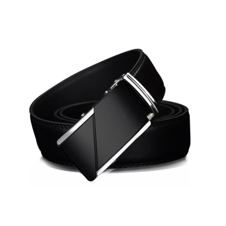 COWATHER CZ025 Cintura automatica in pelle bovina a due strati per uomo, lunghezza: 110 cm (nero) - Immagine 1