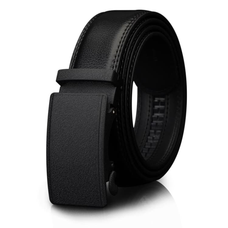 COWATHER CZ032 Cintura automatica in pelle a due strati per uomo, casual e business, lunghezza: 115 cm (Nero) - Immagine 1