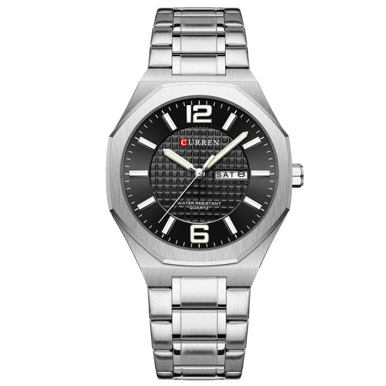 Curren Steel Band Calendar Men'S Business Quartz Watch(White Black) - Immagine 1
