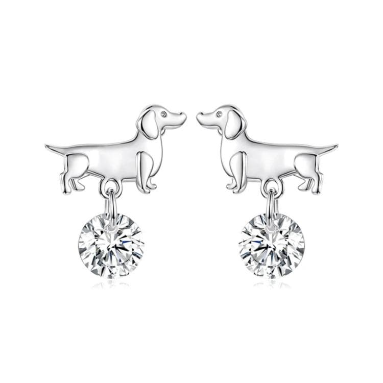 Orecchini a forma di bassotto carini, accessori versatili per animali domestici (YIE337) - Immagine 1