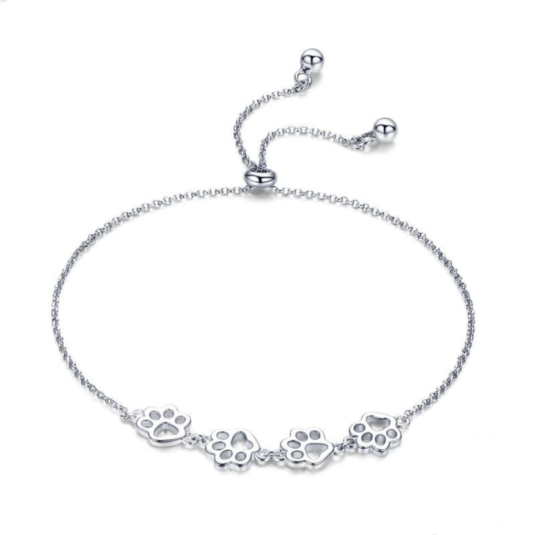 Bracciale con zampa di animale carino in argento S925 gocciolante - Immagine 1