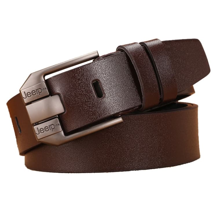 Cintura Dandali 120cm Uomo in Pelle Gommatura con Fibbia a Perno, Modello: Stile 1 (Marrone) - Immagine 1