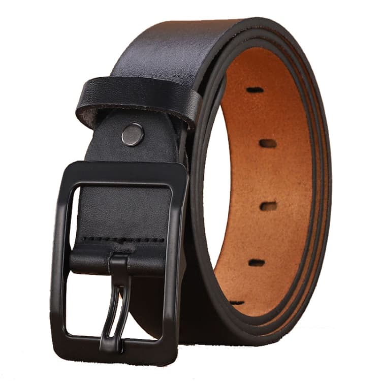 Cintura Dandali 120cm Uomo con Fibbia a Perno in Gomma, Stile: Fibbia Sole Nero (Nero) - Immagine 1