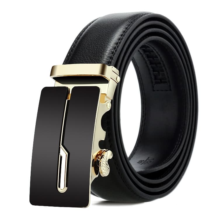 Cintura automatica casual in pelle morbida per uomo Dandali, fibbia in metallo, lunghezza (cm): taglia unica 110-125 cm (ZD-25) - Immagine 1