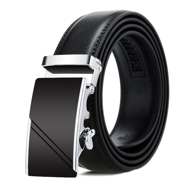 Cintura automatica casual in pelle morbida per uomo con fibbia, lunghezza (cm): taglia unica 110-125 cm (ZD-30) - Immagine 1
