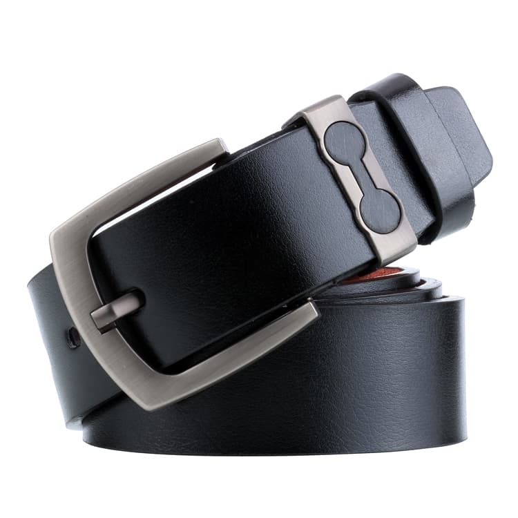 Cintura in pelle casual uomo Dandali L8026 con fibbia in lega anticata - Immagine 1