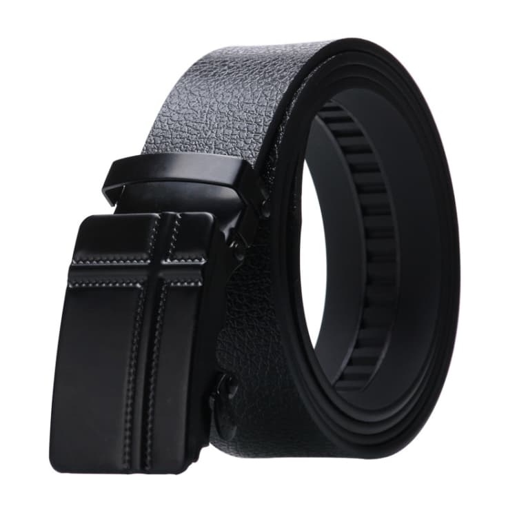 Cintura automatica Dandali con fibbia per uomo, cintura casual universale, lunghezza (cm): 125 cm (003 nero) - Immagine 1