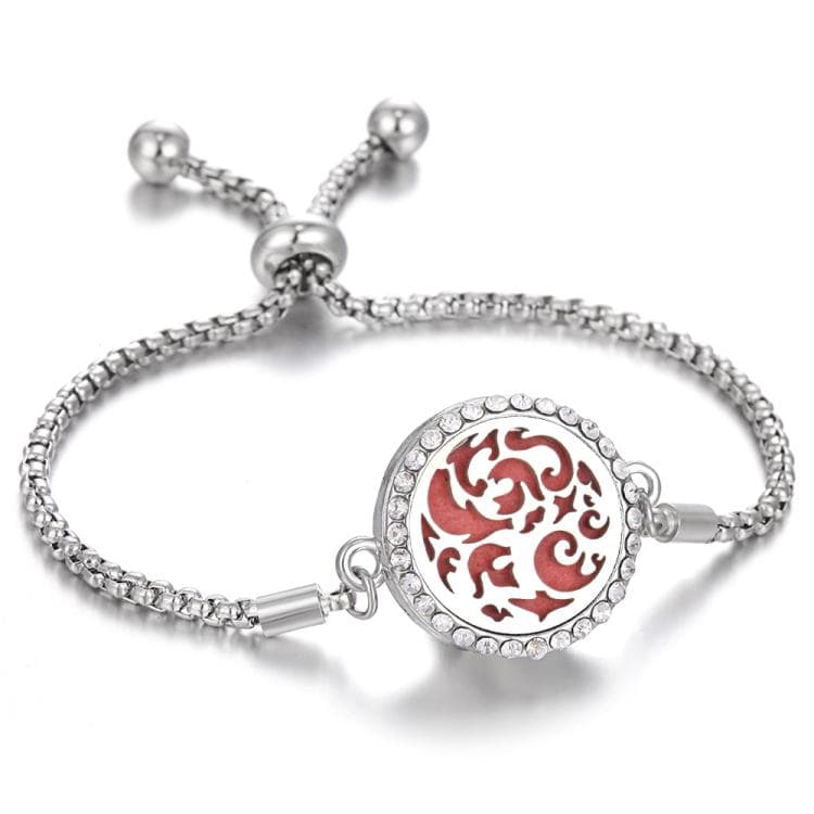 Bracciale diffusore di profumo cavo diamantato rimovibile, Colore: 6 - Immagine 1