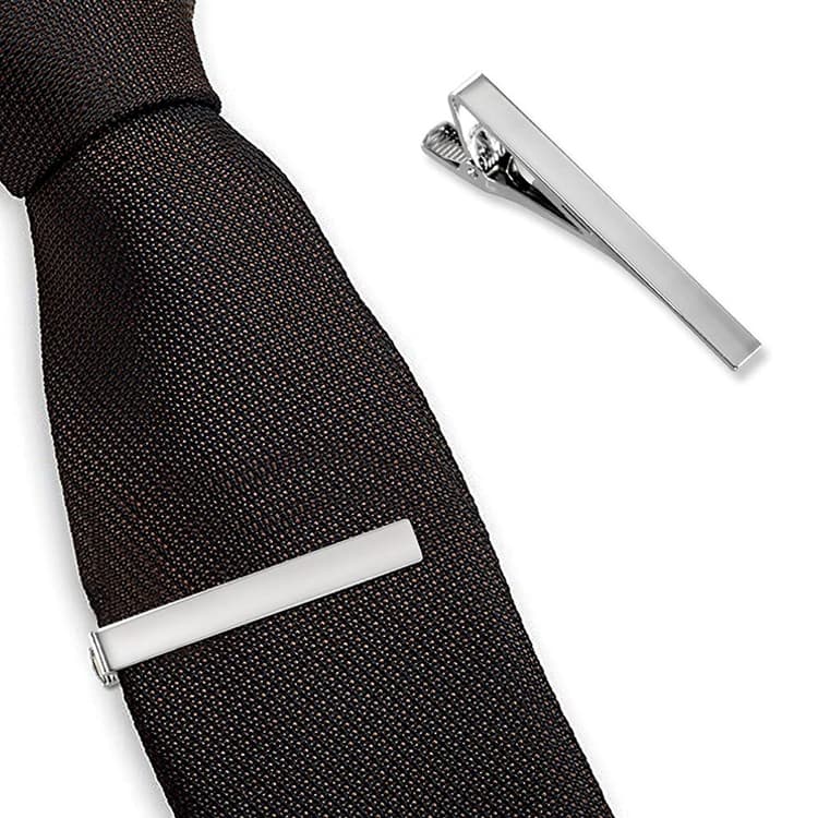 Fermacravatta in rame elettroplaccato colore rame (Z1039 Argento)