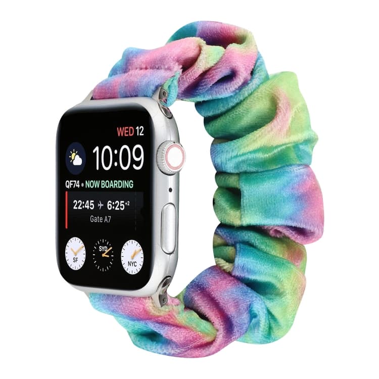 Cinturino per Orologio in Flanella con Anello per Capelli per Apple Watch Series 9&8&7 41mm / SE 3&SE 2&6&SE&5&4 40mm / 3&2&1 38mm(21) - Immagine 1