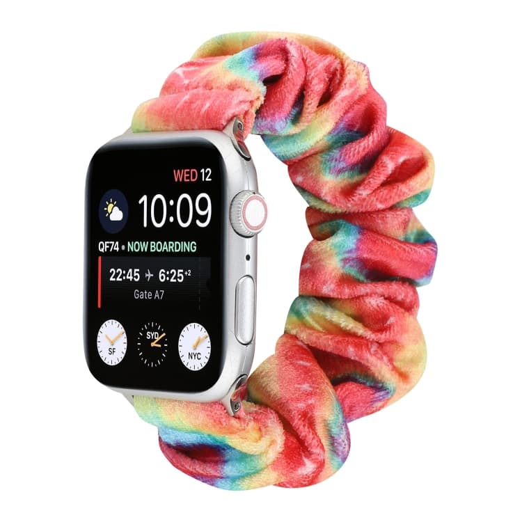 Cinturino per orologio in flanella con anello per capelli per Apple Watch Ultra 49mm e Watch Ultra 2 49mm / Series 9&8&7 45mm / SE 3&SE 2&6&SE&5&4 44mm / 3&2&1 42mm(6) - Immagine 1