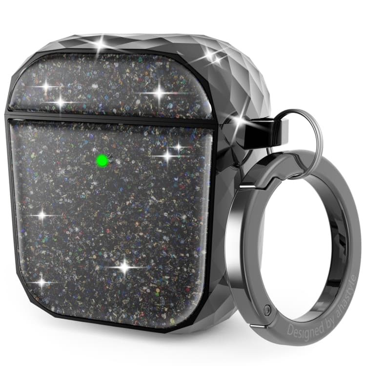 Per Airpods 1 / 2 AhaStyle PT119 Custodia Protettiva Elettroplaccata per Auricolari Wireless Split (Nero) - Immagine 1