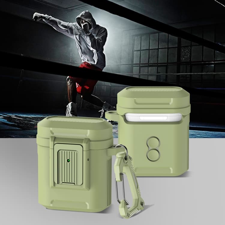 Custodia protettiva in TPU + PC per AirPods 1/2 (Verde) - Immagine 1