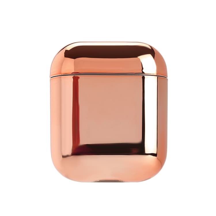 Custodia protettiva antiurto in PC elettroplaccato per auricolari AirPods 1/2 (Rosa Oro) - Immagine 1