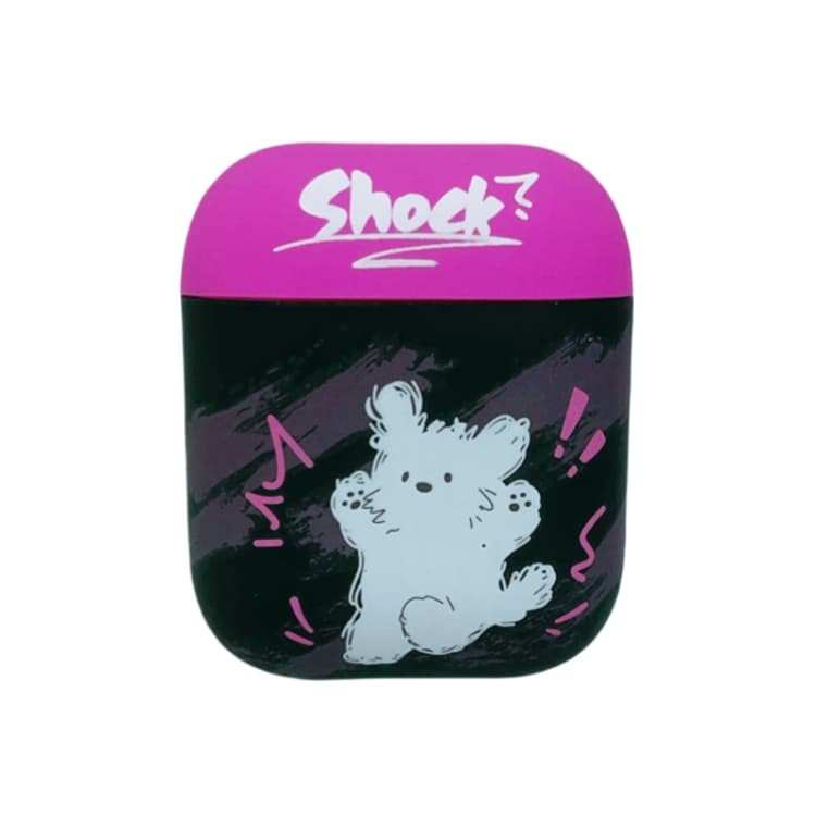 Custodia in TPU opaca con motivo gatto e cane per AirPods 2/1 (Cane sorprendente) - Immagine 1