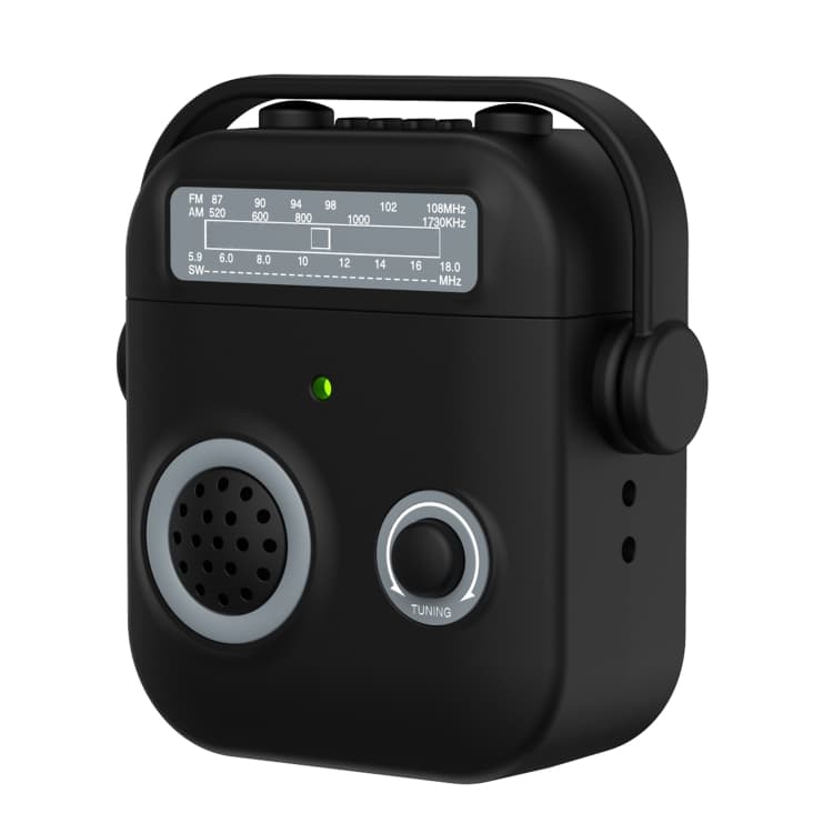 Custodia protettiva antiurto in stile radio per auricolari wireless Bluetooth per AirPods 2/1 (Nero) - Immagine 1