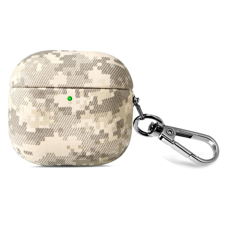 Custodia protettiva in pelle mimetico natura per AirPods 3 (Mimetica sabbia) - Immagine 1