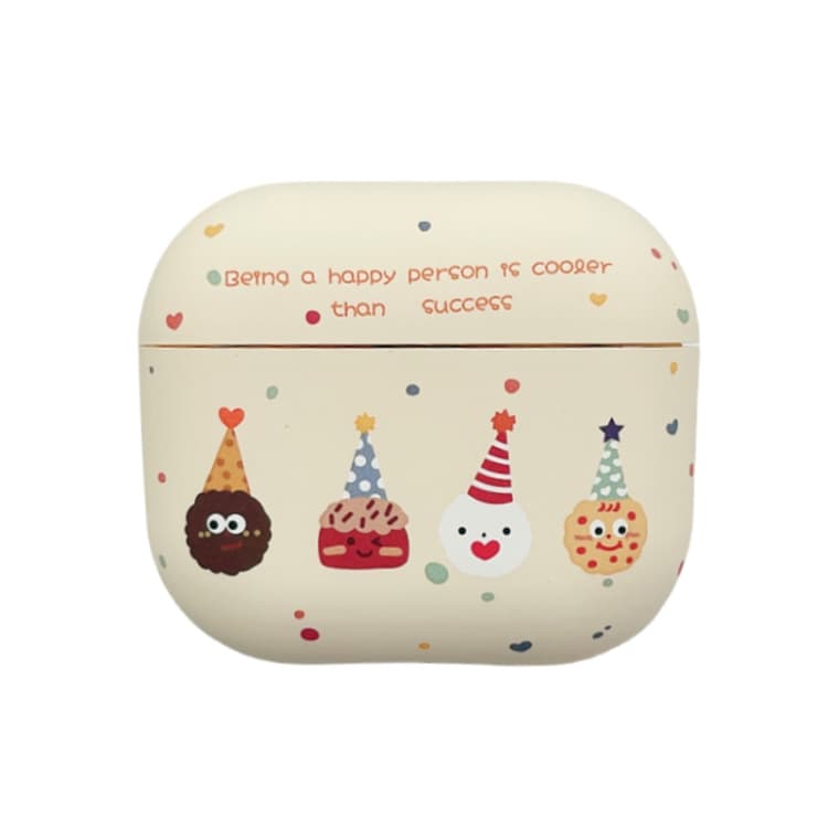 Custodia in TPU opaca con motivo a biscotti per auricolari AirPods 3 (Beige) - Immagine 1